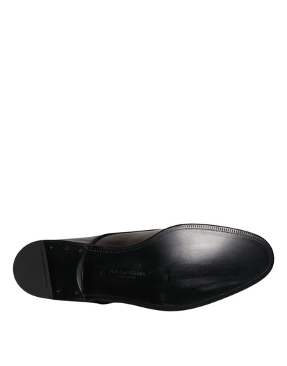 Pfauenblaue Derby-Schuhe aus Lackleder für Herren