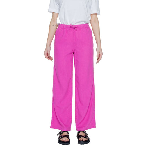 Rosa Leinenjeans und Hose