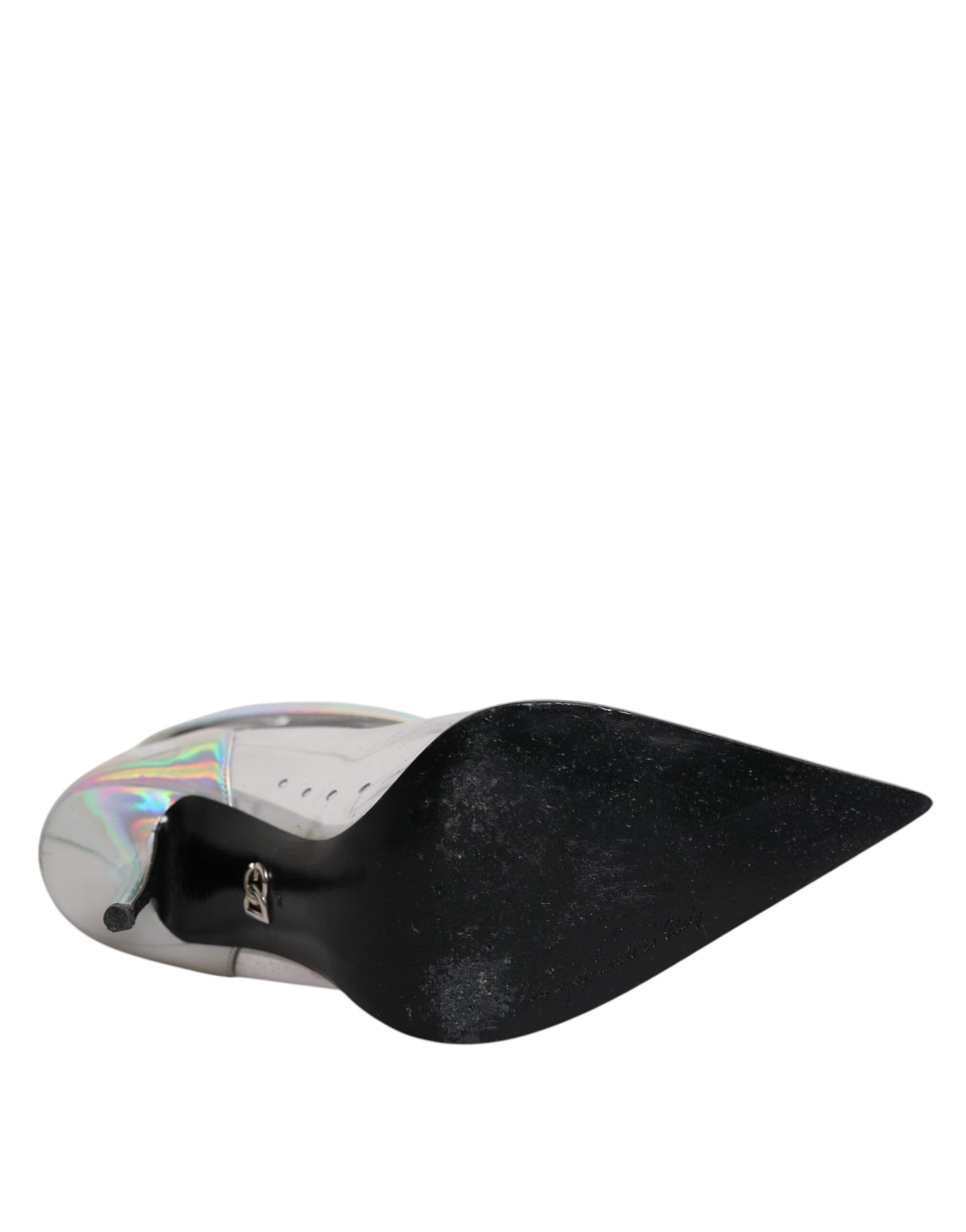 Silber schillernde spitze kurze Stiefel Schuhe