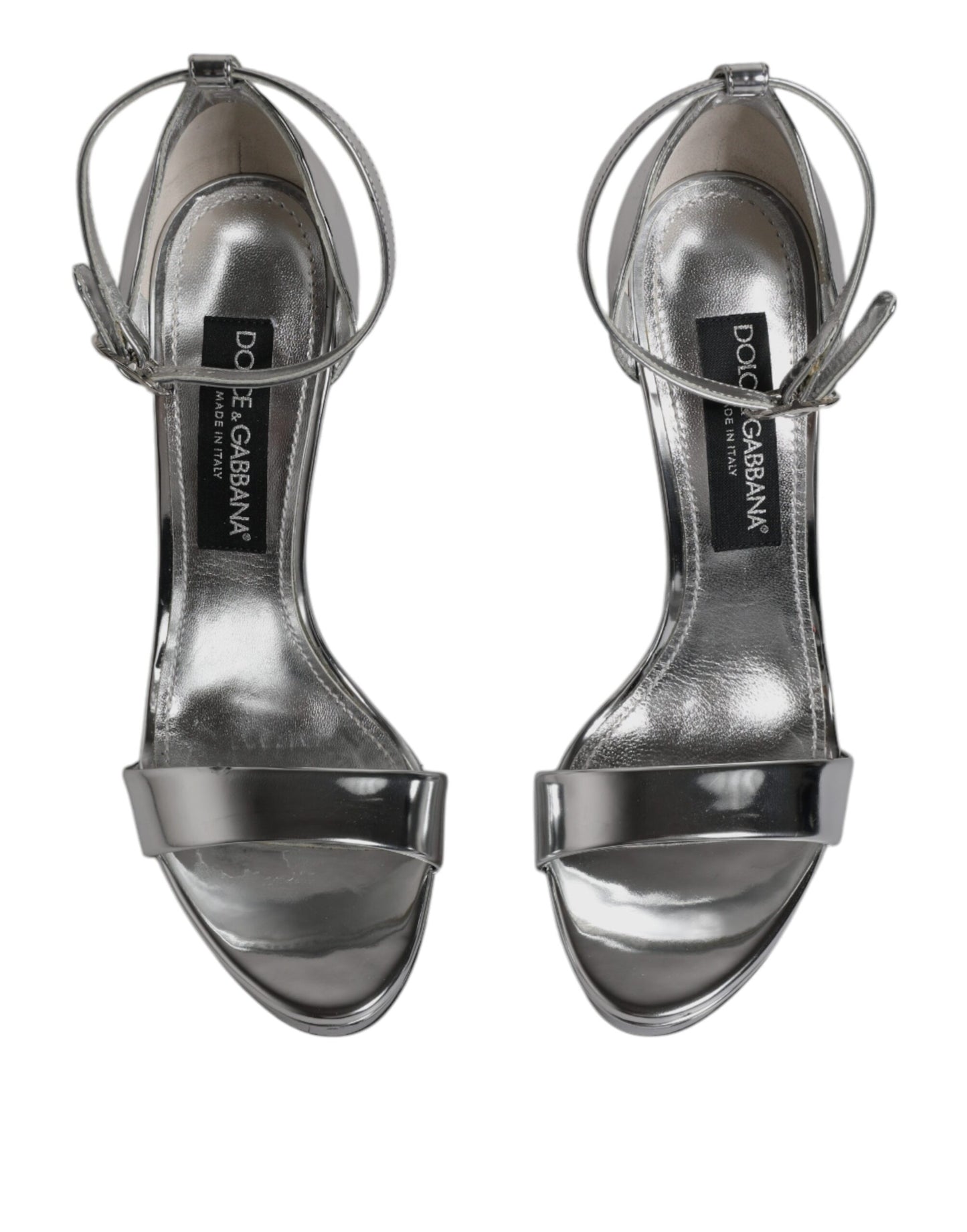 Silber KEIRA Heels Knöchelriemen Sandalen Schuhe
