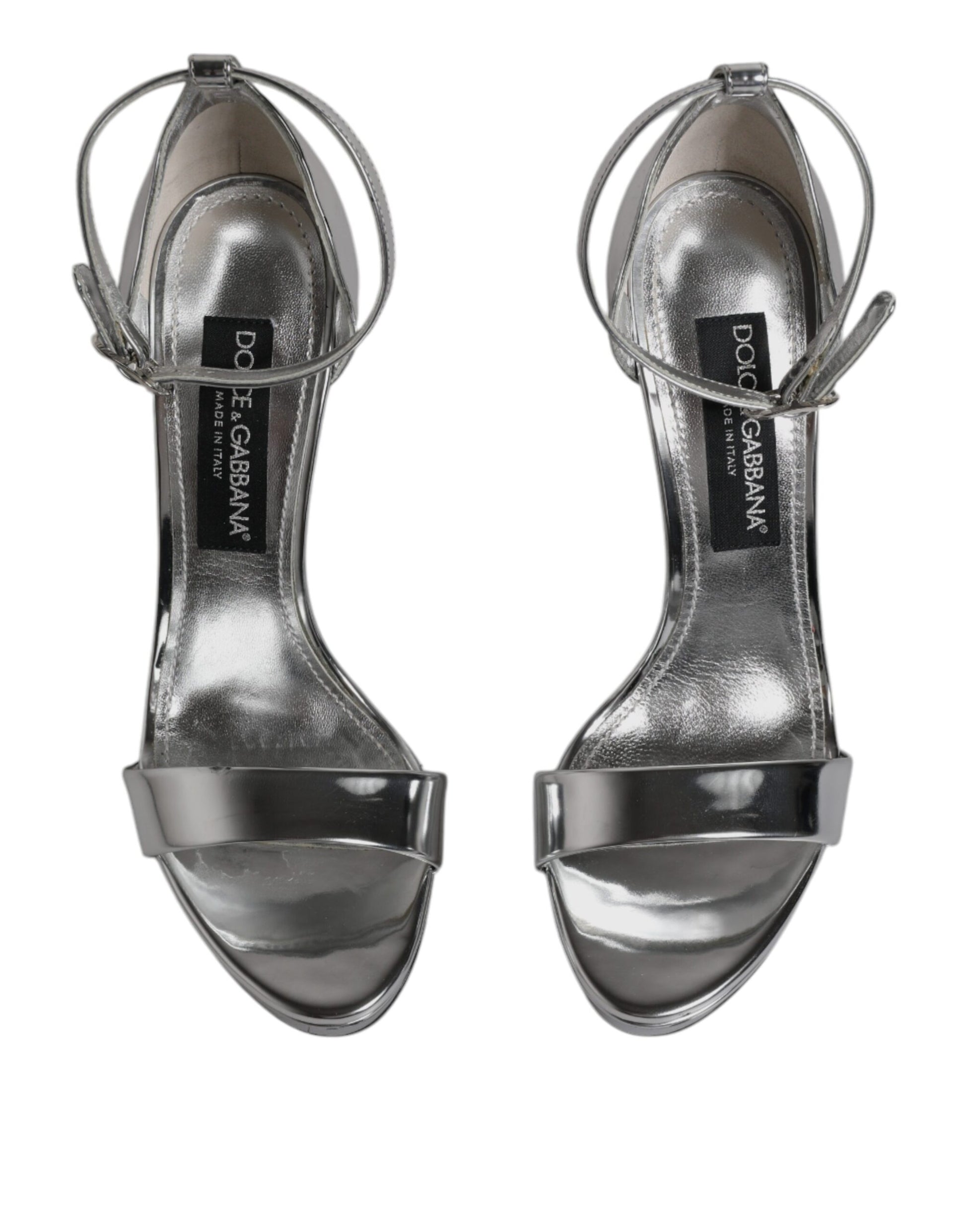 Silber KEIRA Heels Knöchelriemen Sandalen Schuhe