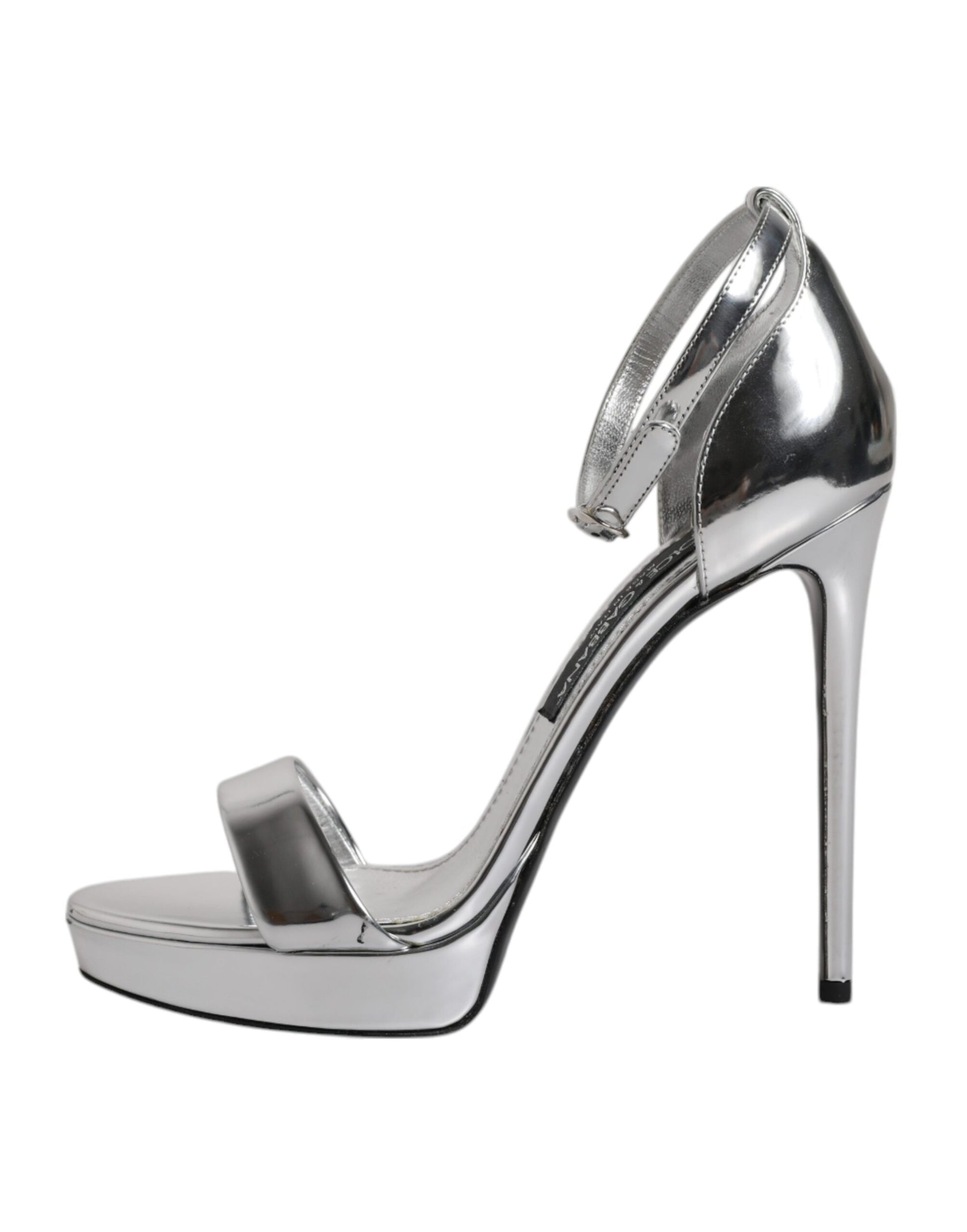 Silber KEIRA Heels Knöchelriemen Sandalen Schuhe
