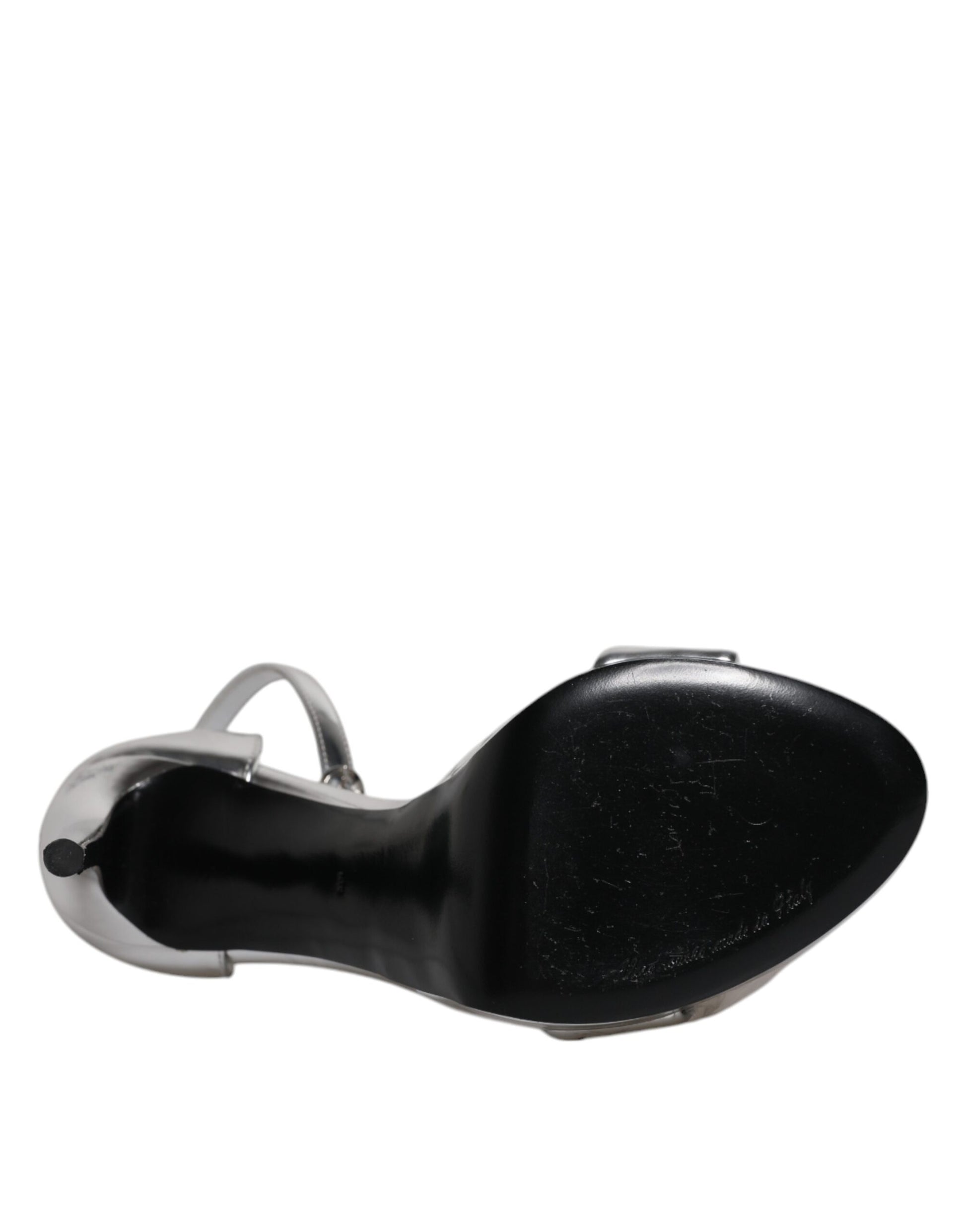 Silber KEIRA Heels Knöchelriemen Sandalen Schuhe