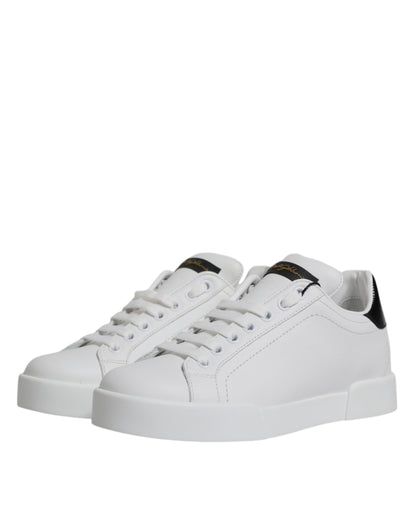 Weiße klassische Leder Low Top Sneakers Schuhe
