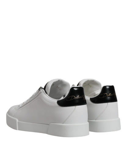 Weiße klassische Leder Low Top Sneakers Schuhe