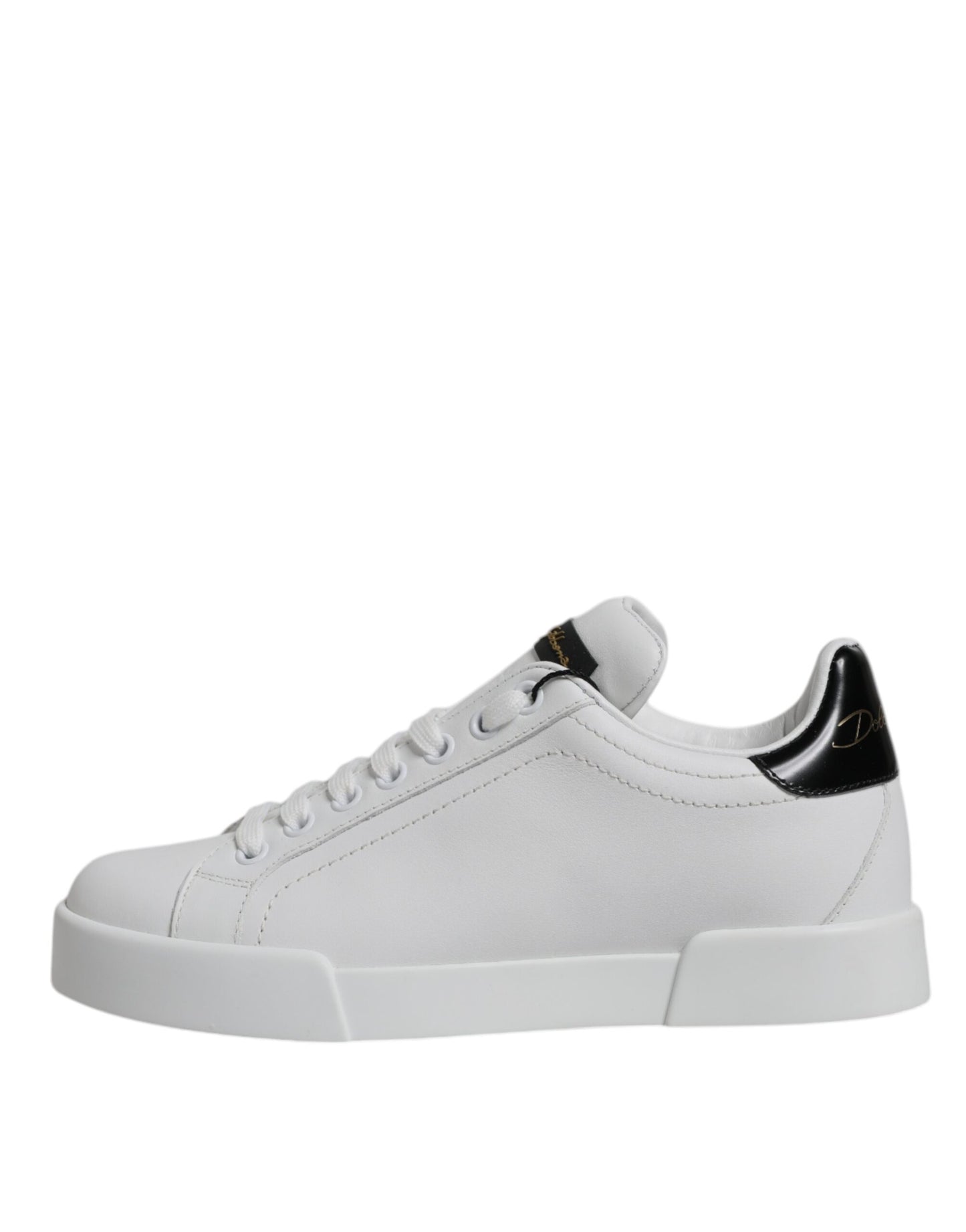 Weiße klassische Leder Low Top Sneakers Schuhe