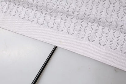 Weißer Seiden-Cardigan mit Knopfleiste