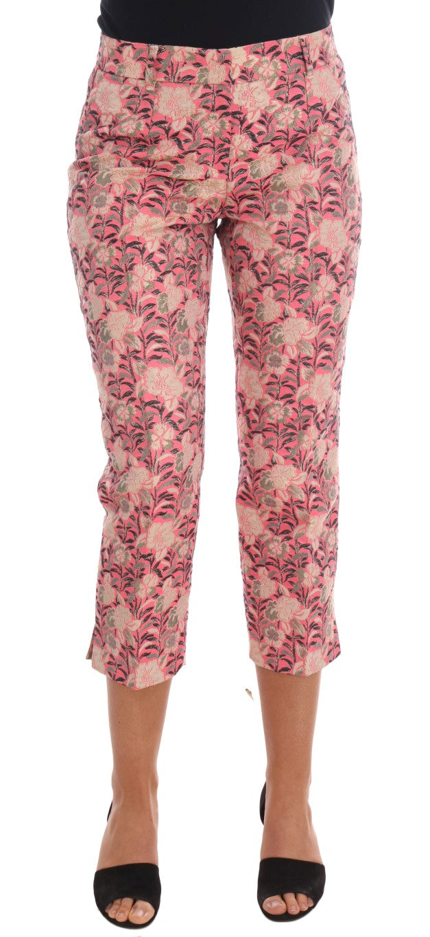 Elegante Brokathose mit Blumenmuster