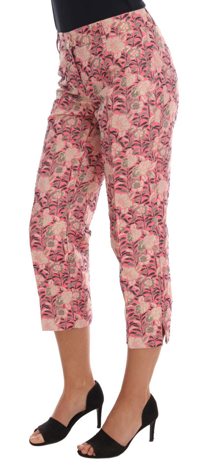 Elegante Brokathose mit Blumenmuster