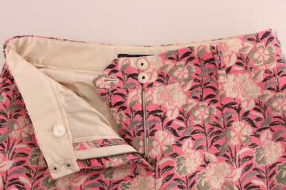 Elegante Brokathose mit Blumenmuster