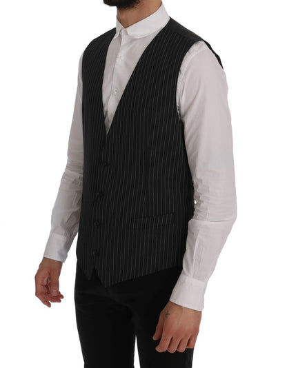 Elegante grau gestreifte Weste
