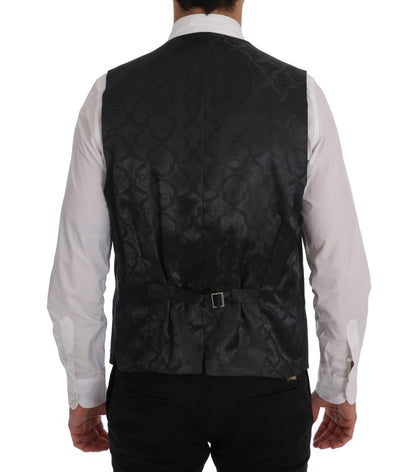 Elegante grau gestreifte Weste