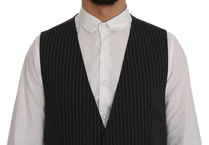 Elegante grau gestreifte Weste