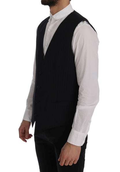 Elegante blau gestreifte Weste