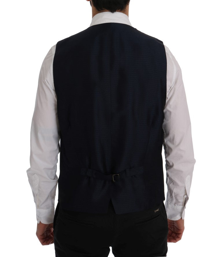 Elegante blau gestreifte Weste