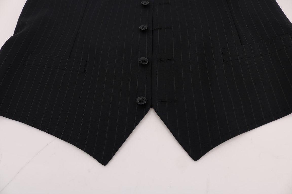 Elegante blau gestreifte Weste