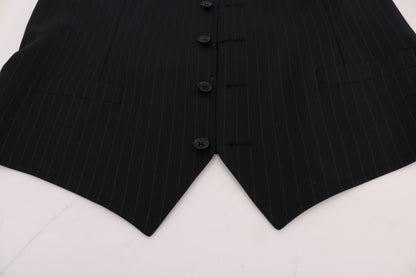 Elegante blau gestreifte Weste