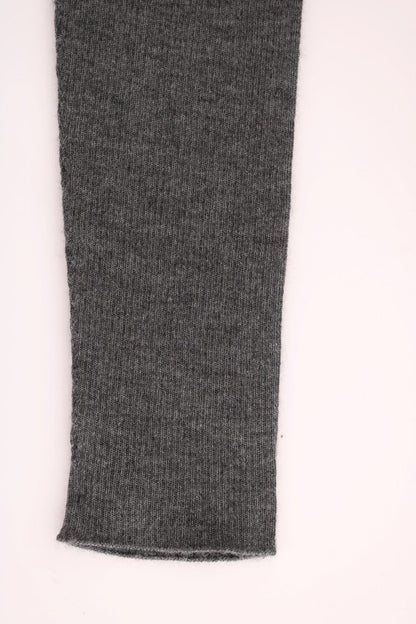 Schicke graue Strumpfhose aus Kaschmir mit hoher Taille