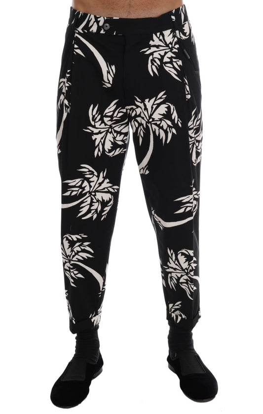 Elegante Knöchelhose mit Baum-Print