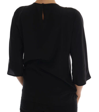 Seidenbluse mit Märchenstickerei