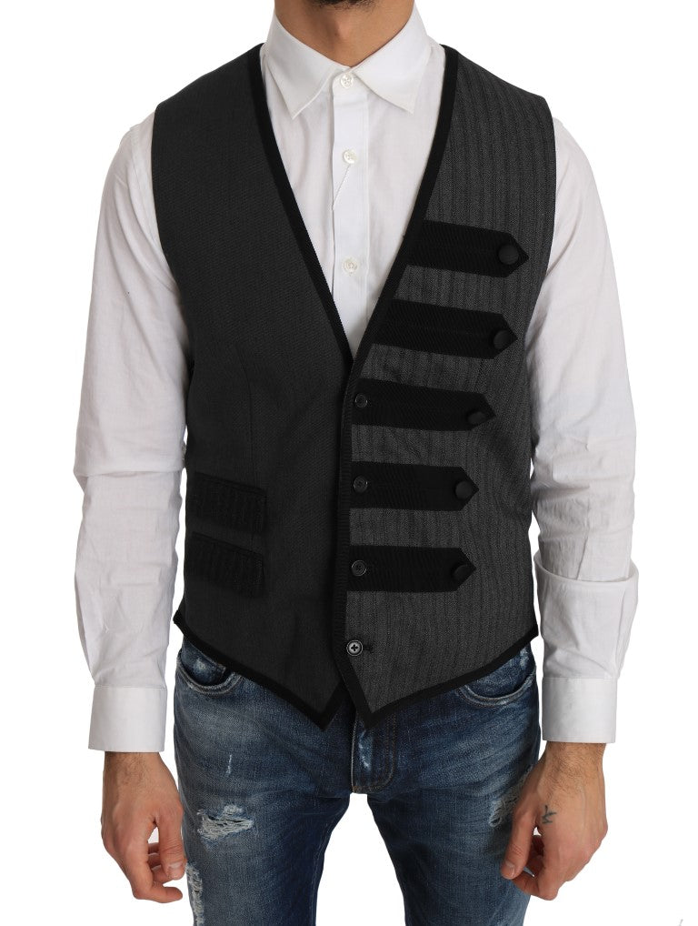 Elegante formelle Weste mit grauem Torrero-Muster