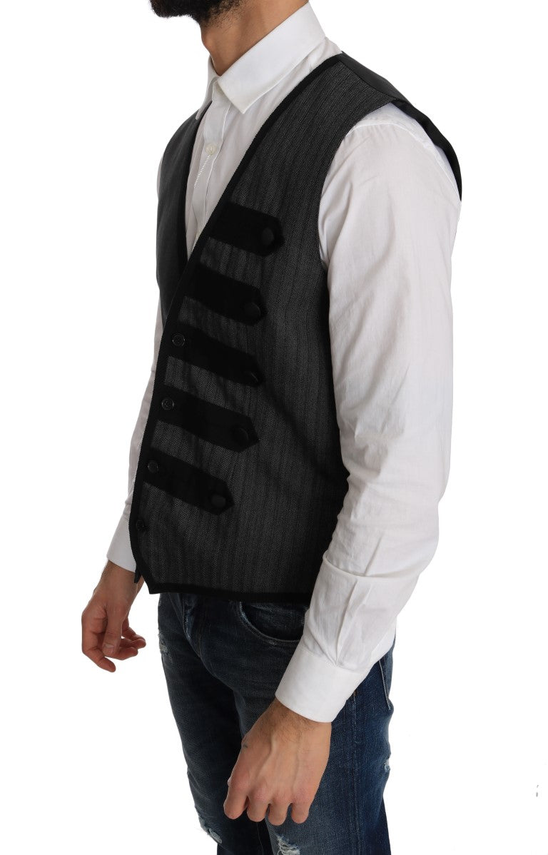 Elegante formelle Weste mit grauem Torrero-Muster