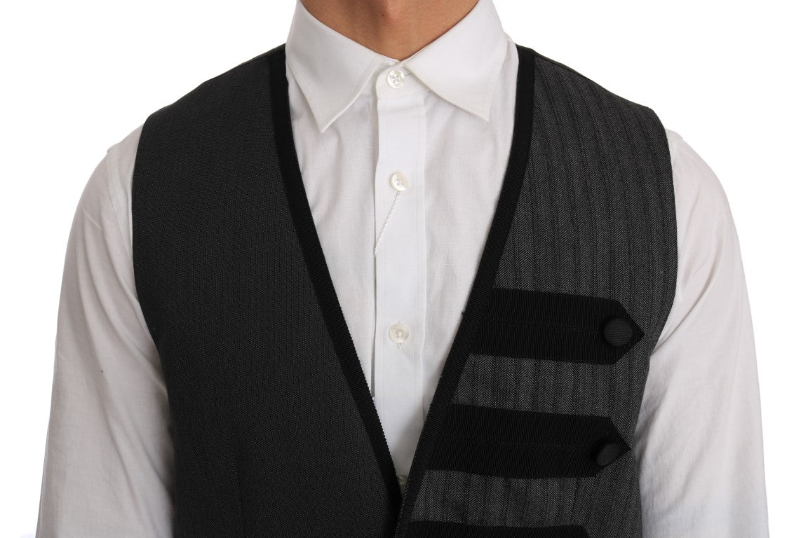 Elegante formelle Weste mit grauem Torrero-Muster