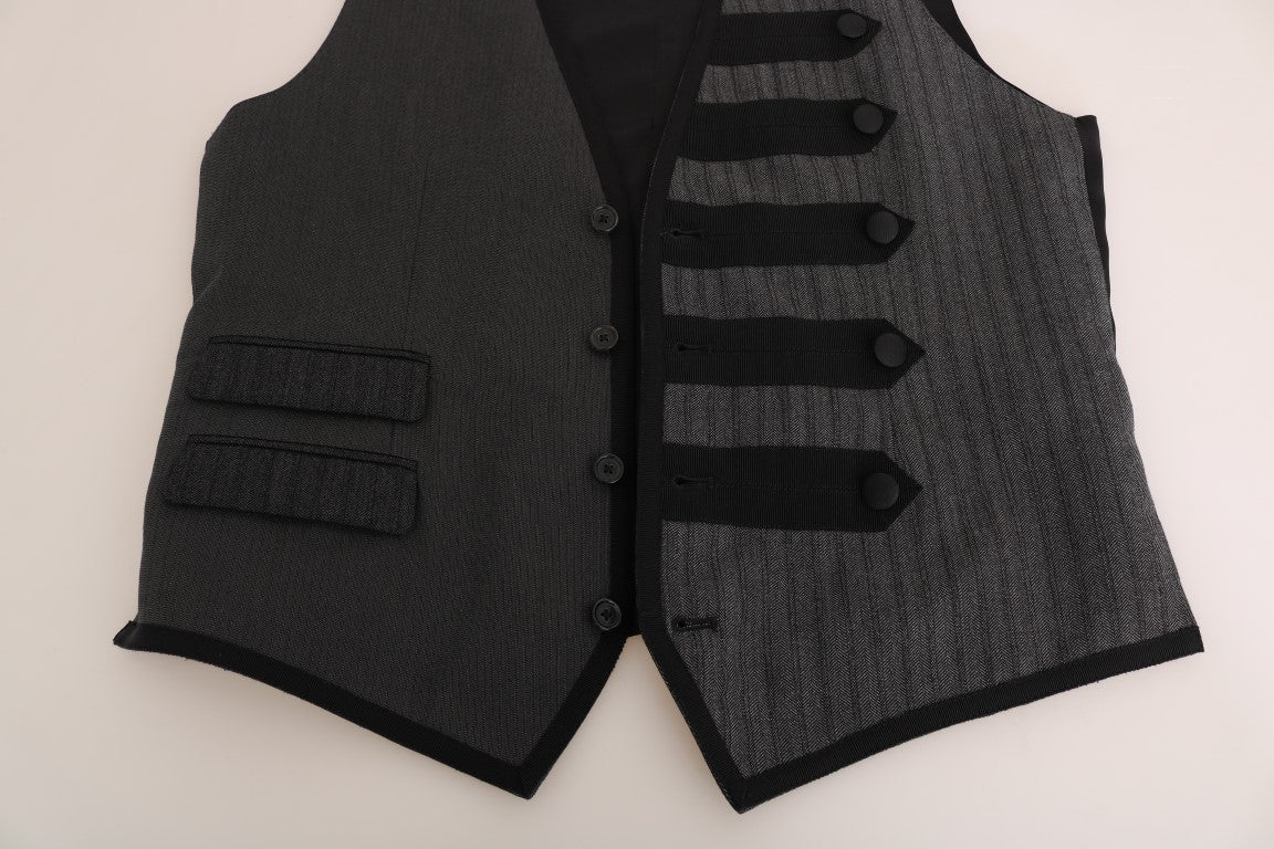 Elegante formelle Weste mit grauem Torrero-Muster