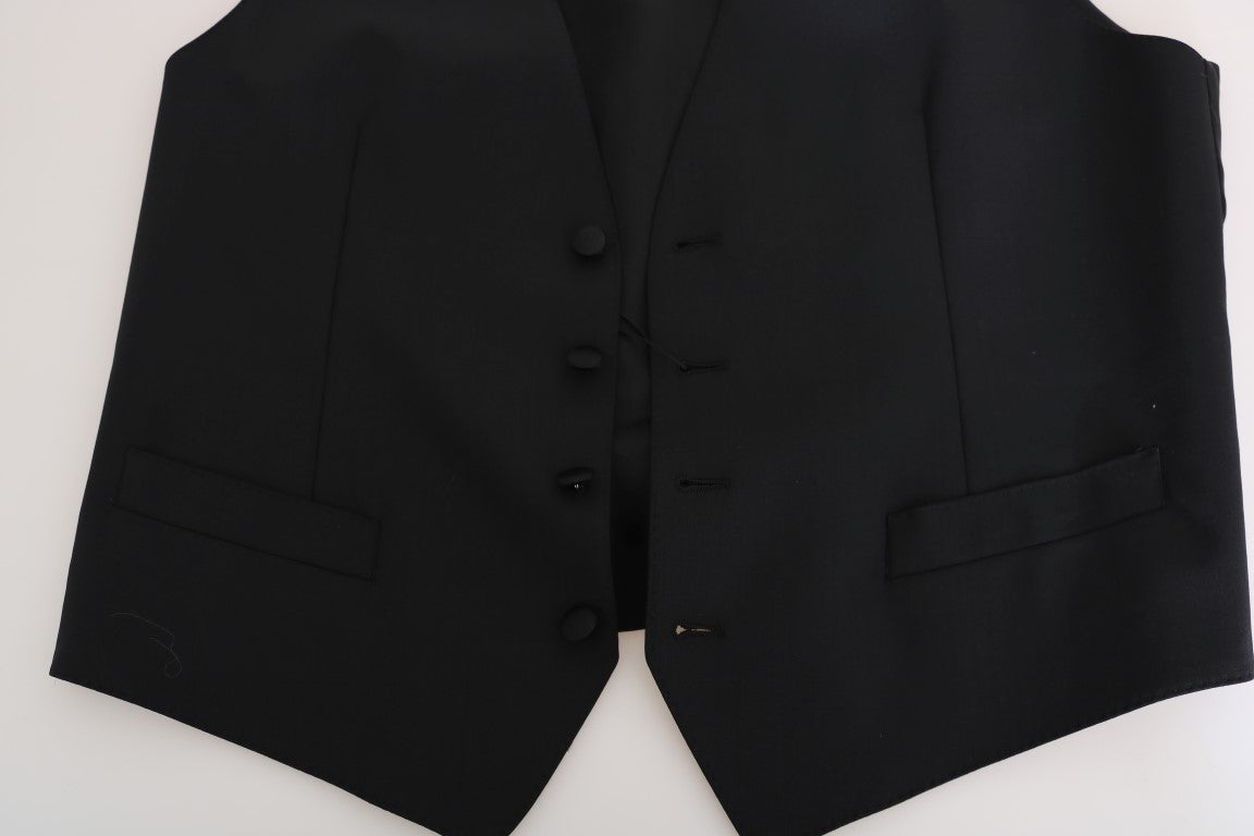 Elegante, formelle Weste im Slim Fit in Schwarz