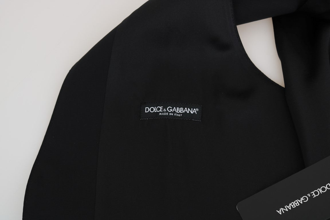 Elegante, formelle Weste im Slim Fit in Schwarz