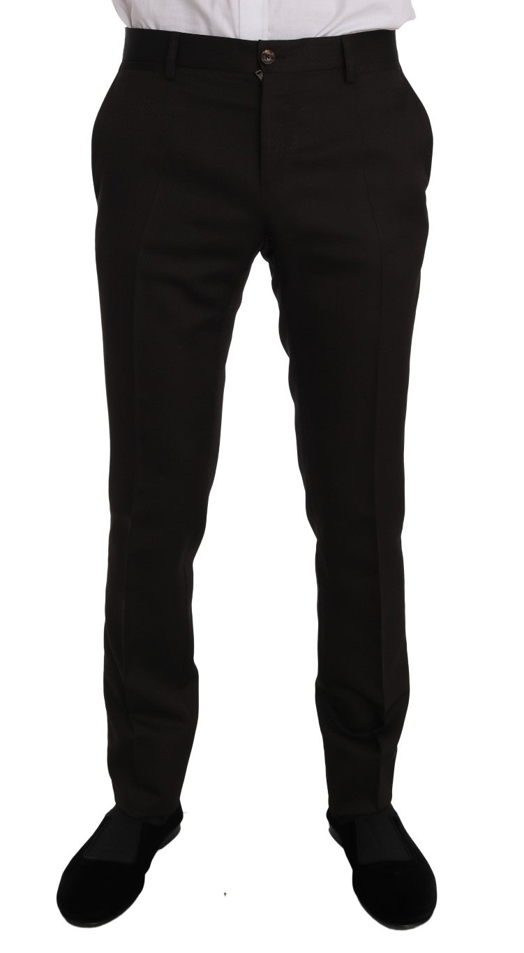 Eleganter brauner Jacquard-Martini-Anzug