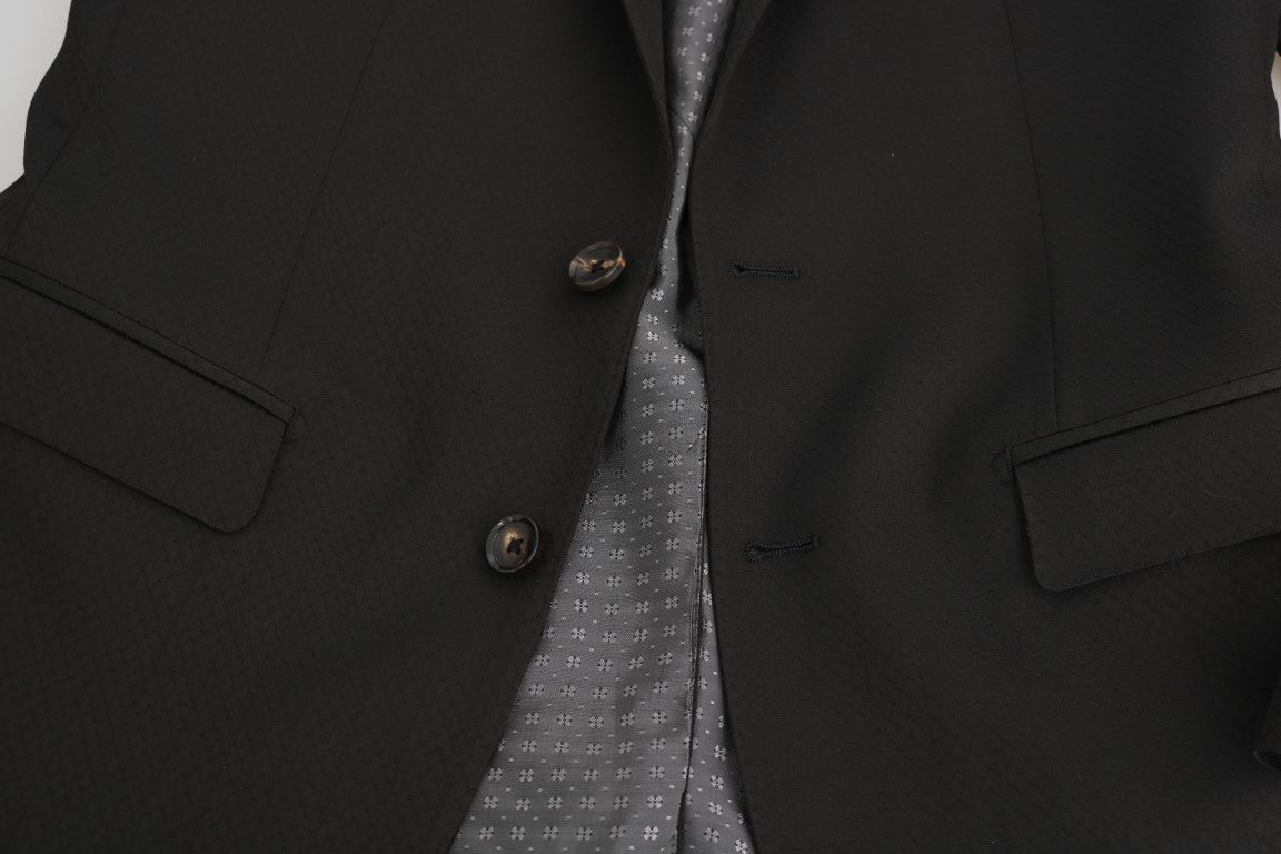 Eleganter brauner Jacquard-Martini-Anzug