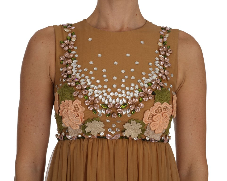 Exquisites A-Linien-Kleid aus goldener Seide
