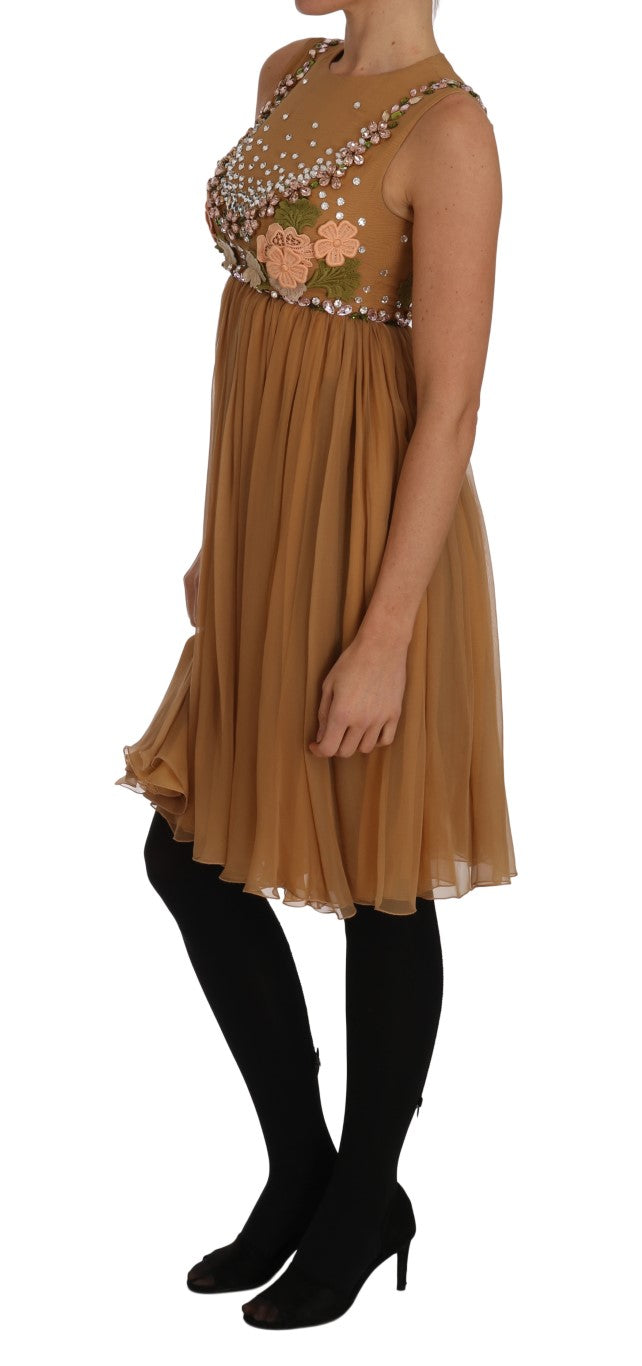 Exquisites A-Linien-Kleid aus goldener Seide