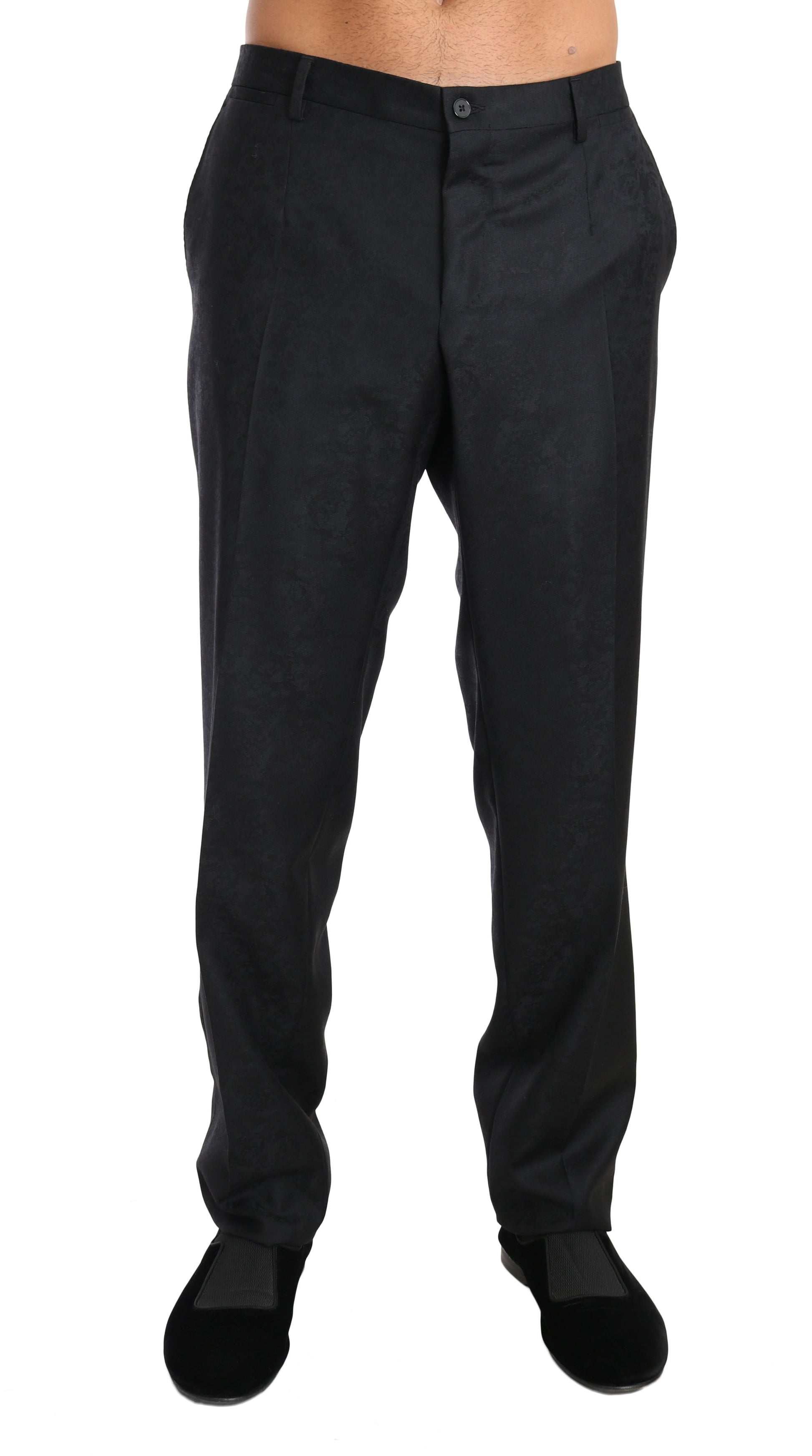 Elegante grau gemusterte formelle Hose