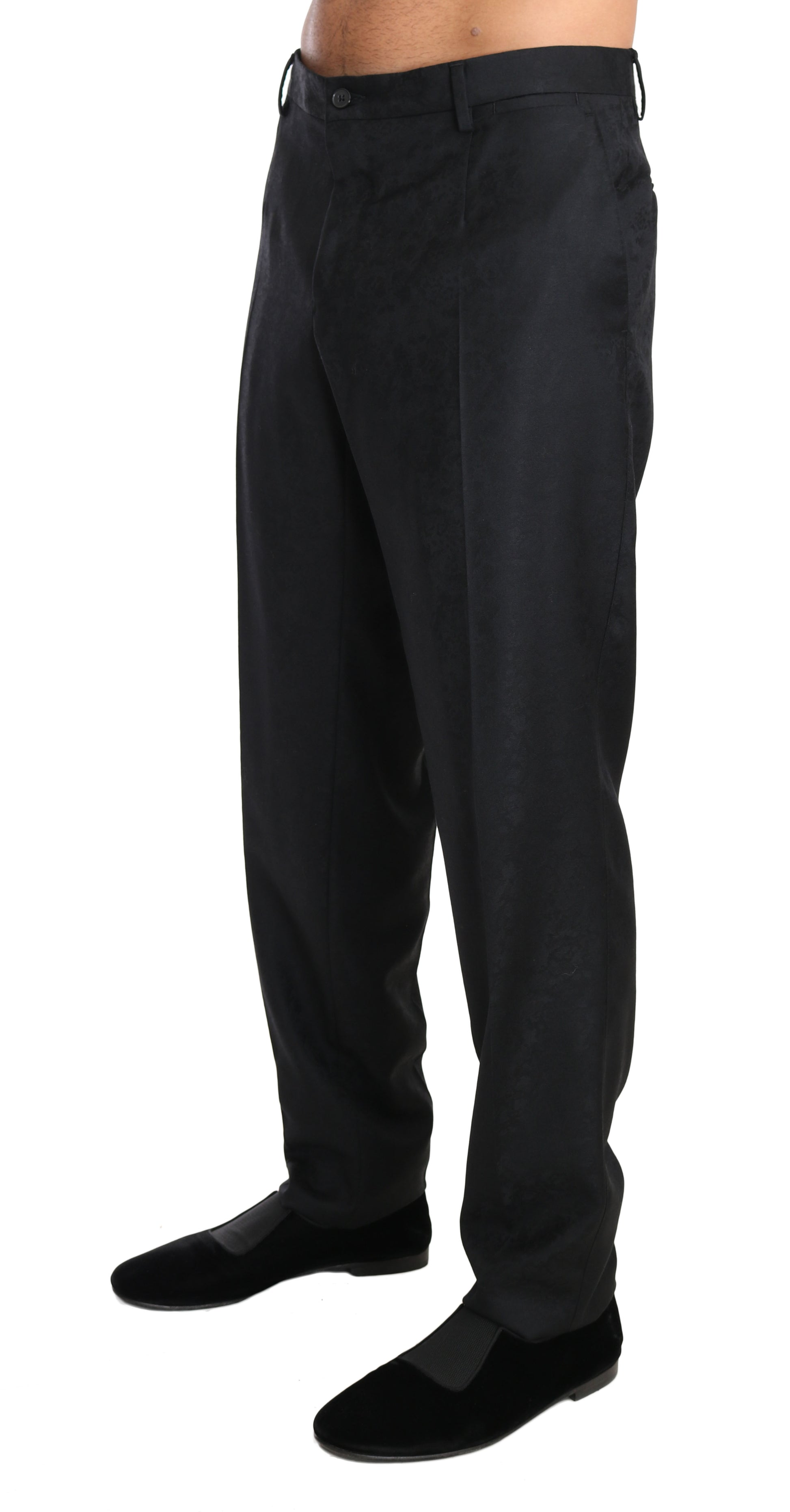 Elegante grau gemusterte formelle Hose
