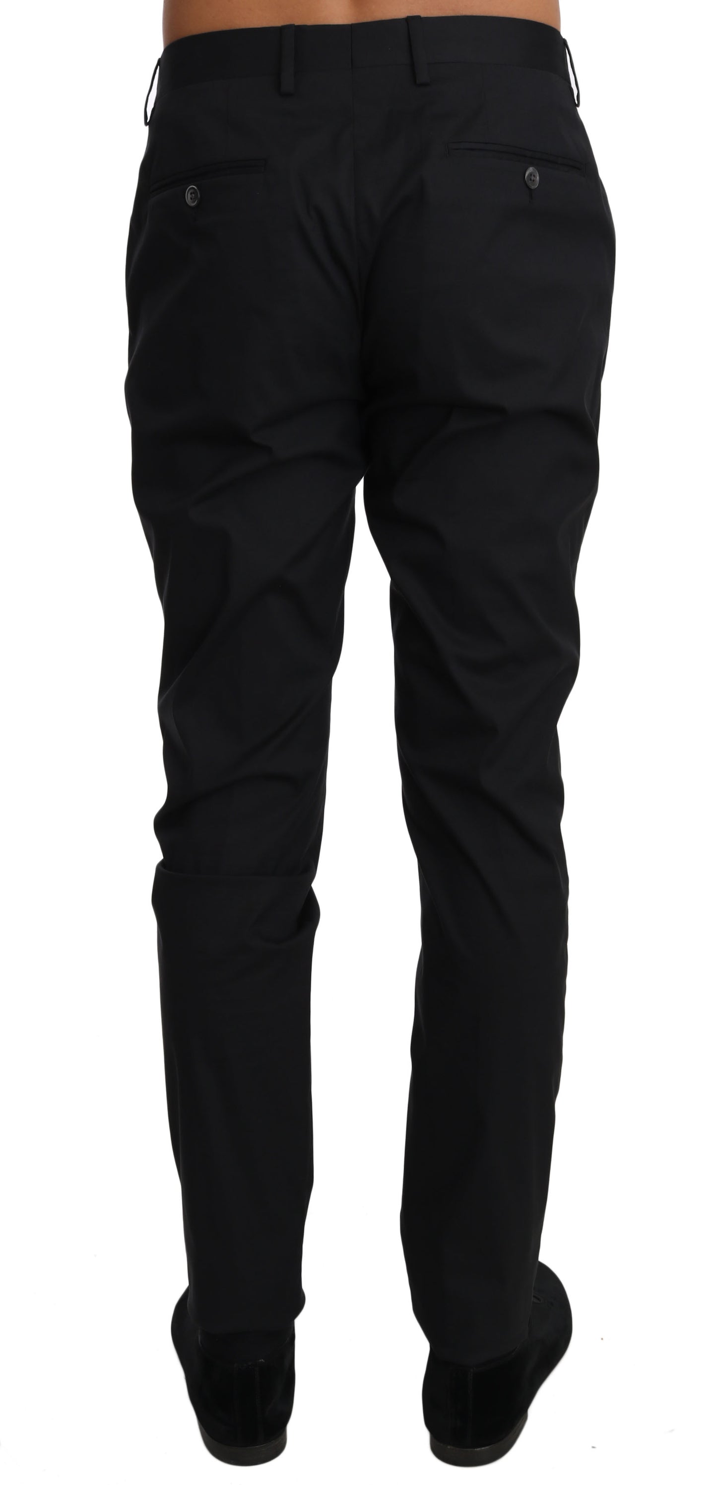 Elegante schwarze Hose aus Wollmischung