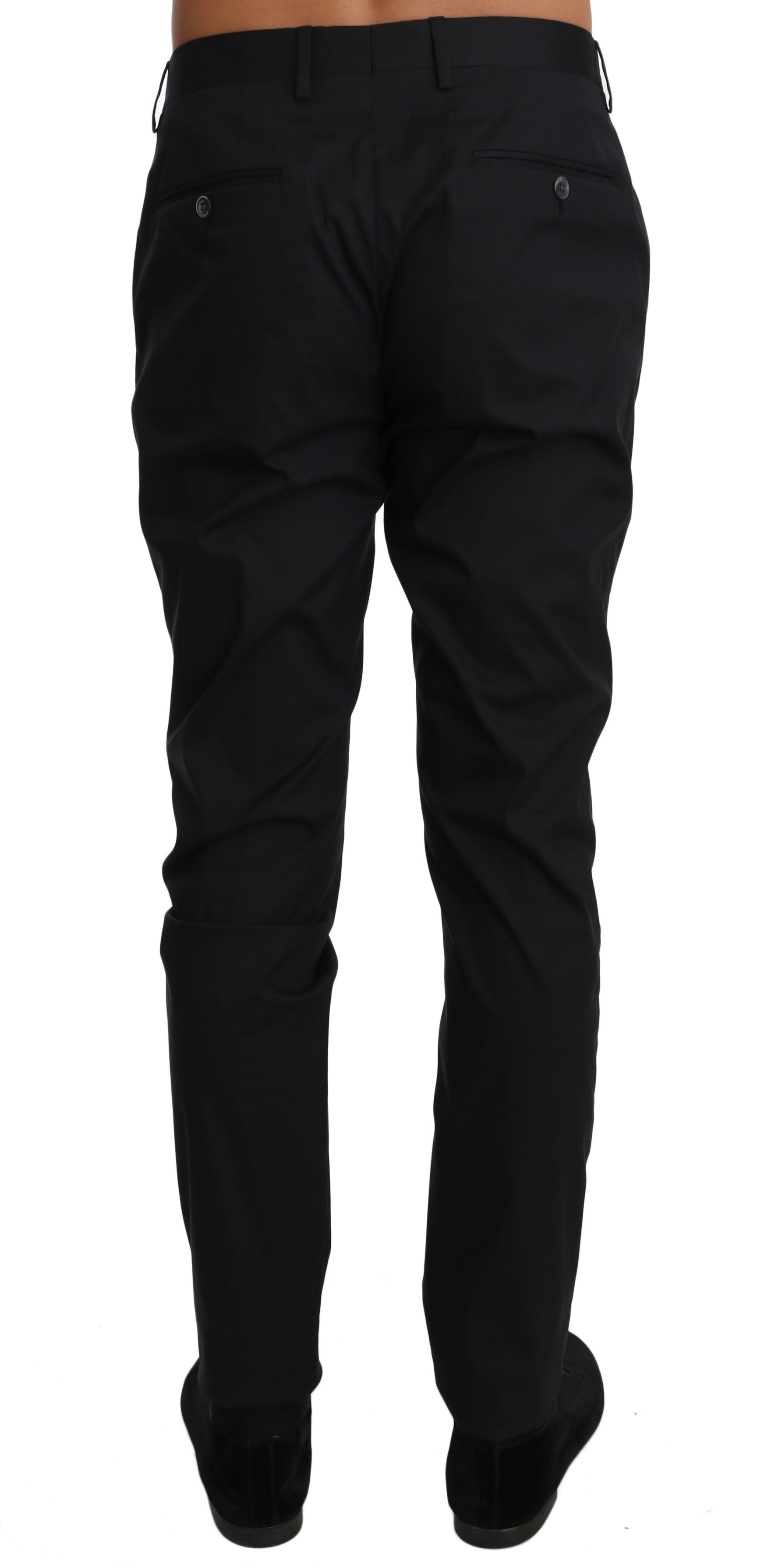 Elegante schwarze Hose aus Wollmischung