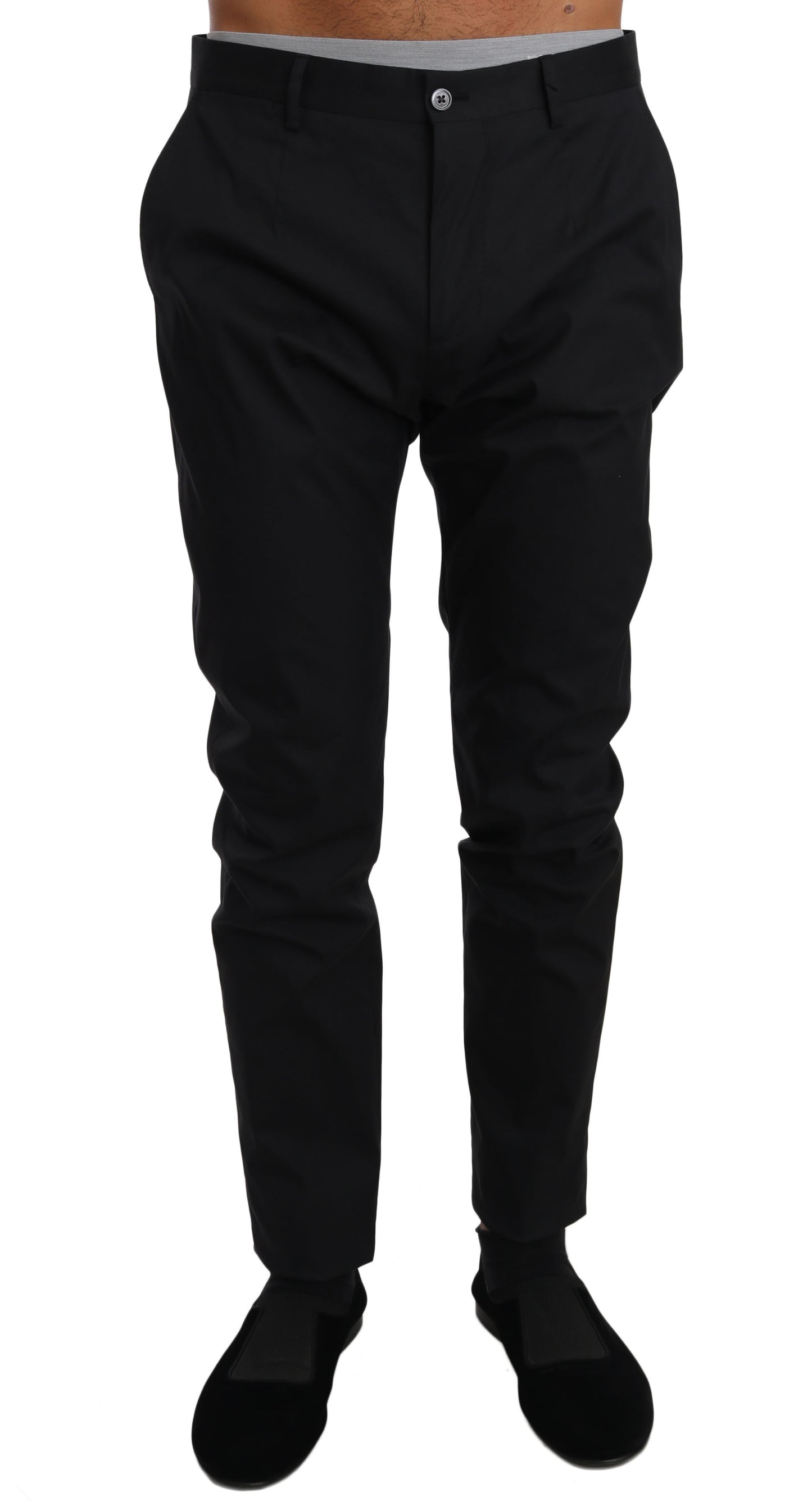 Elegante schwarze Hose aus Wollmischung