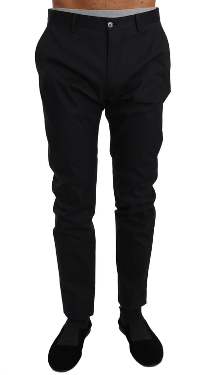 Elegante schwarze Hose aus Wollmischung