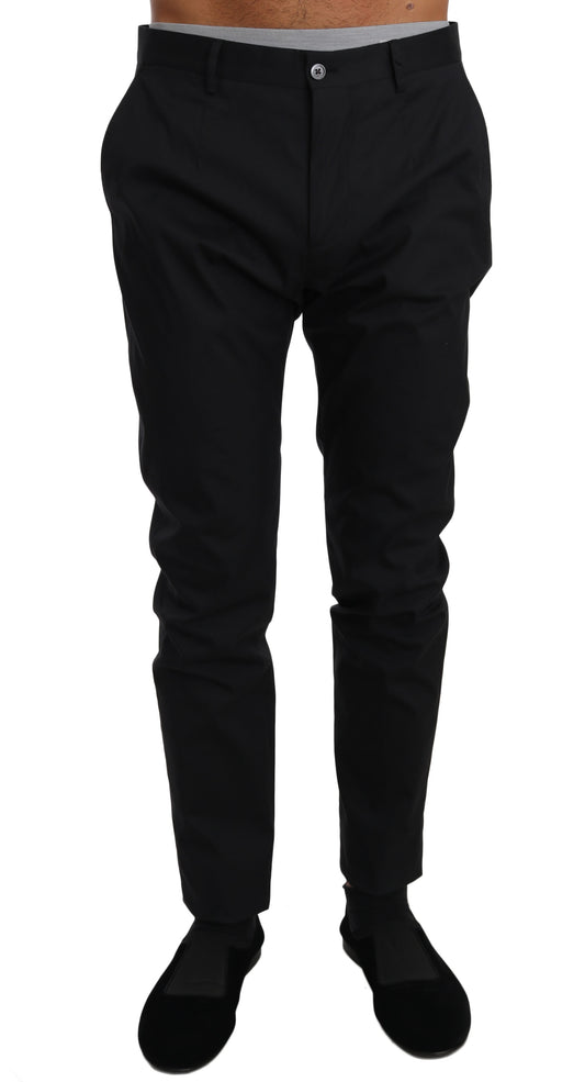 Elegante schwarze Hose aus Wollmischung