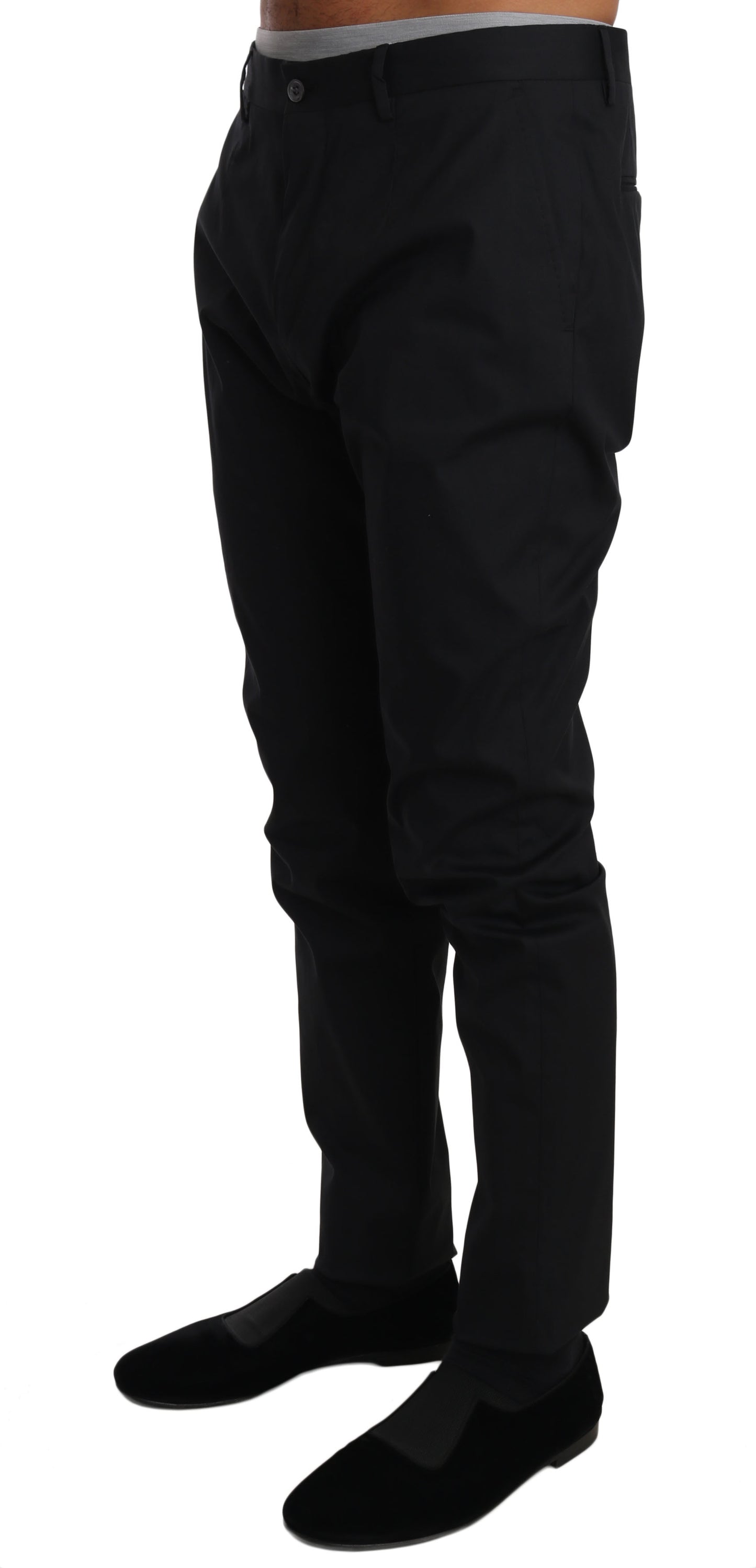 Elegante schwarze Hose aus Wollmischung