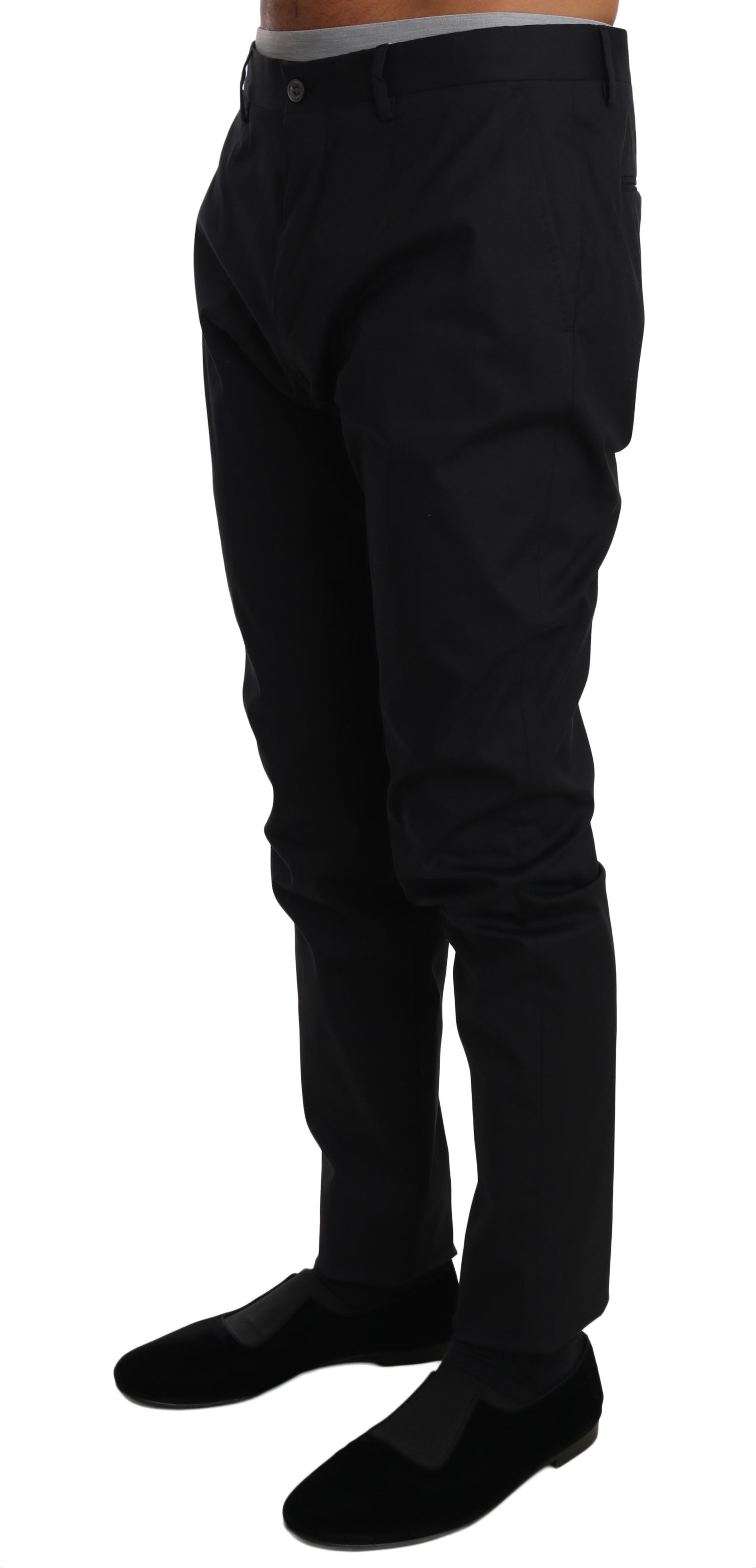 Elegante schwarze Hose aus Wollmischung