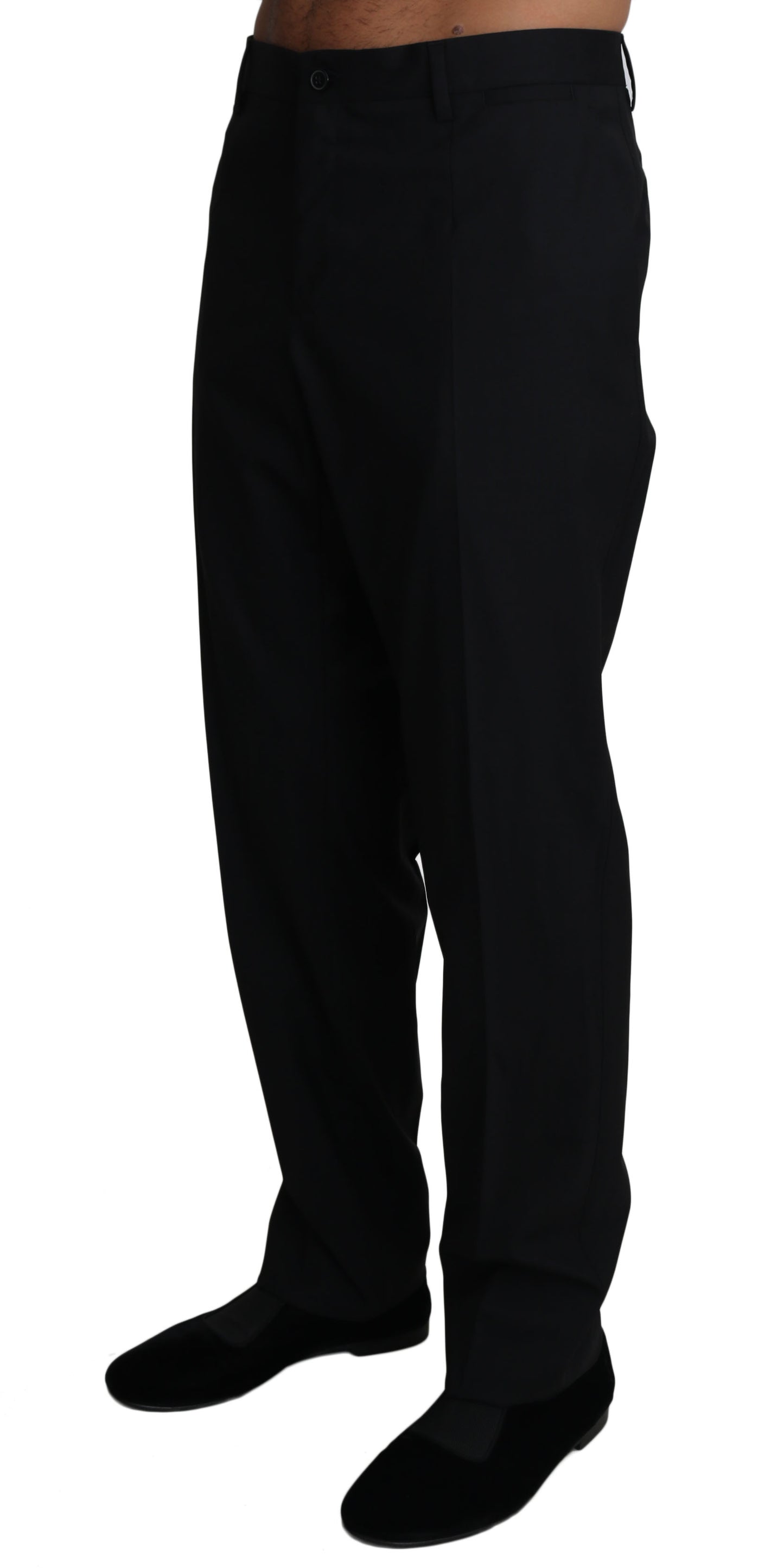 Elegante schwarze Hose aus Wollmischung