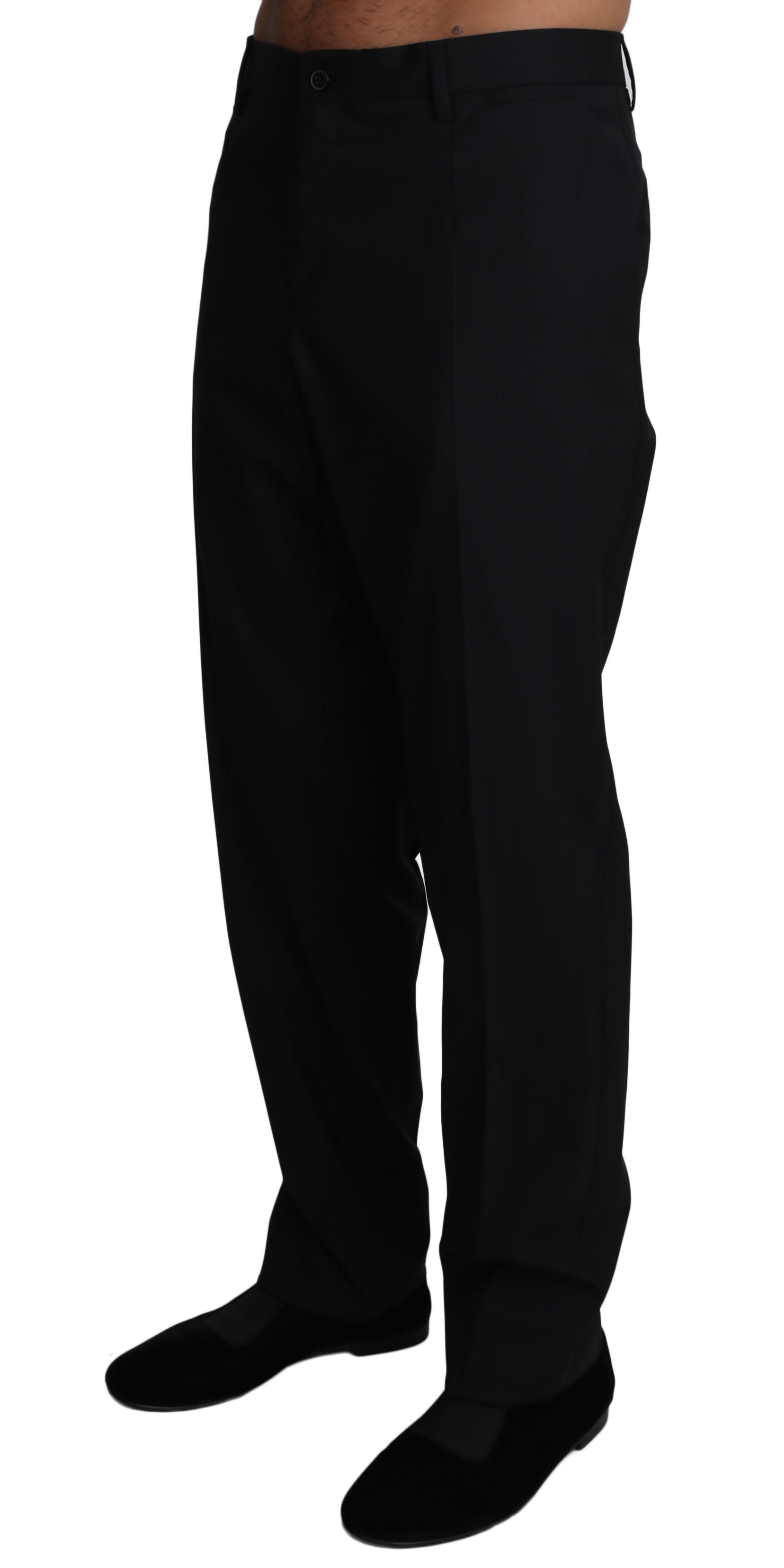Elegante schwarze Hose aus Wollmischung