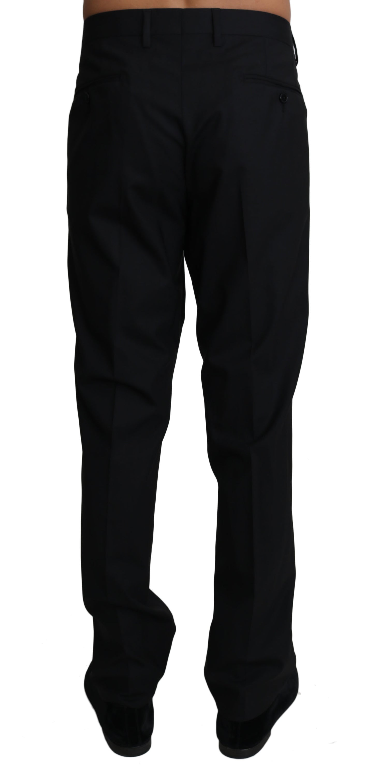 Elegante schwarze Hose aus Wollmischung