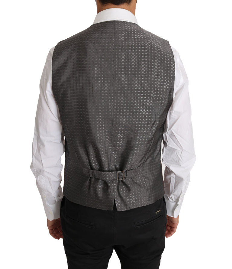 Schlichte formelle Weste in Bronze und Grau, Slim Fit