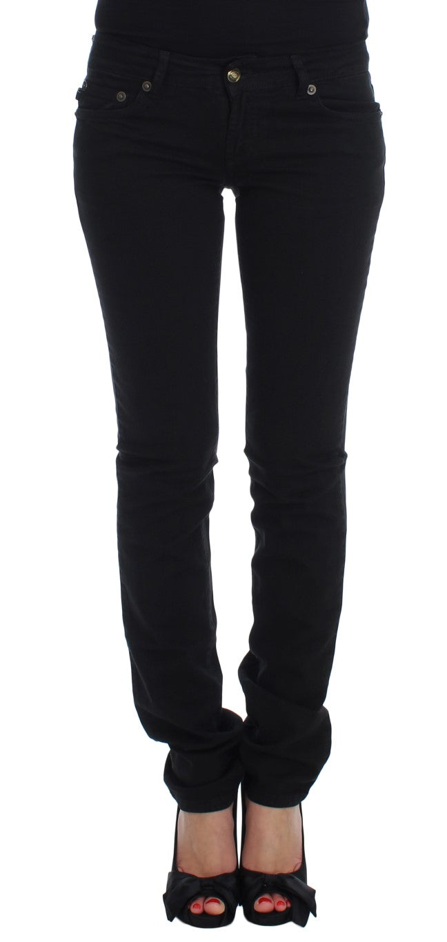 Schicke, schmal geschnittene schwarze Skinny-Jeans