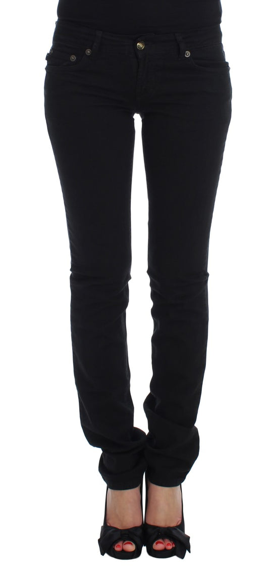 Schicke, schmal geschnittene schwarze Skinny-Jeans