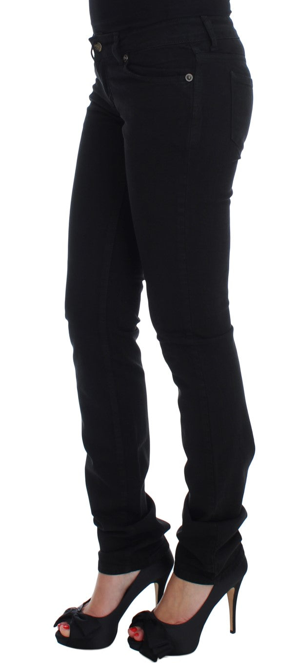 Schicke, schmal geschnittene schwarze Skinny-Jeans